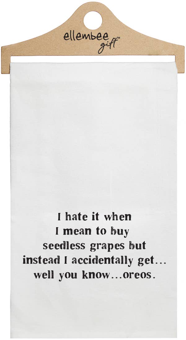 "Meant Grapes…Accidentally Oreos" Tea Towel