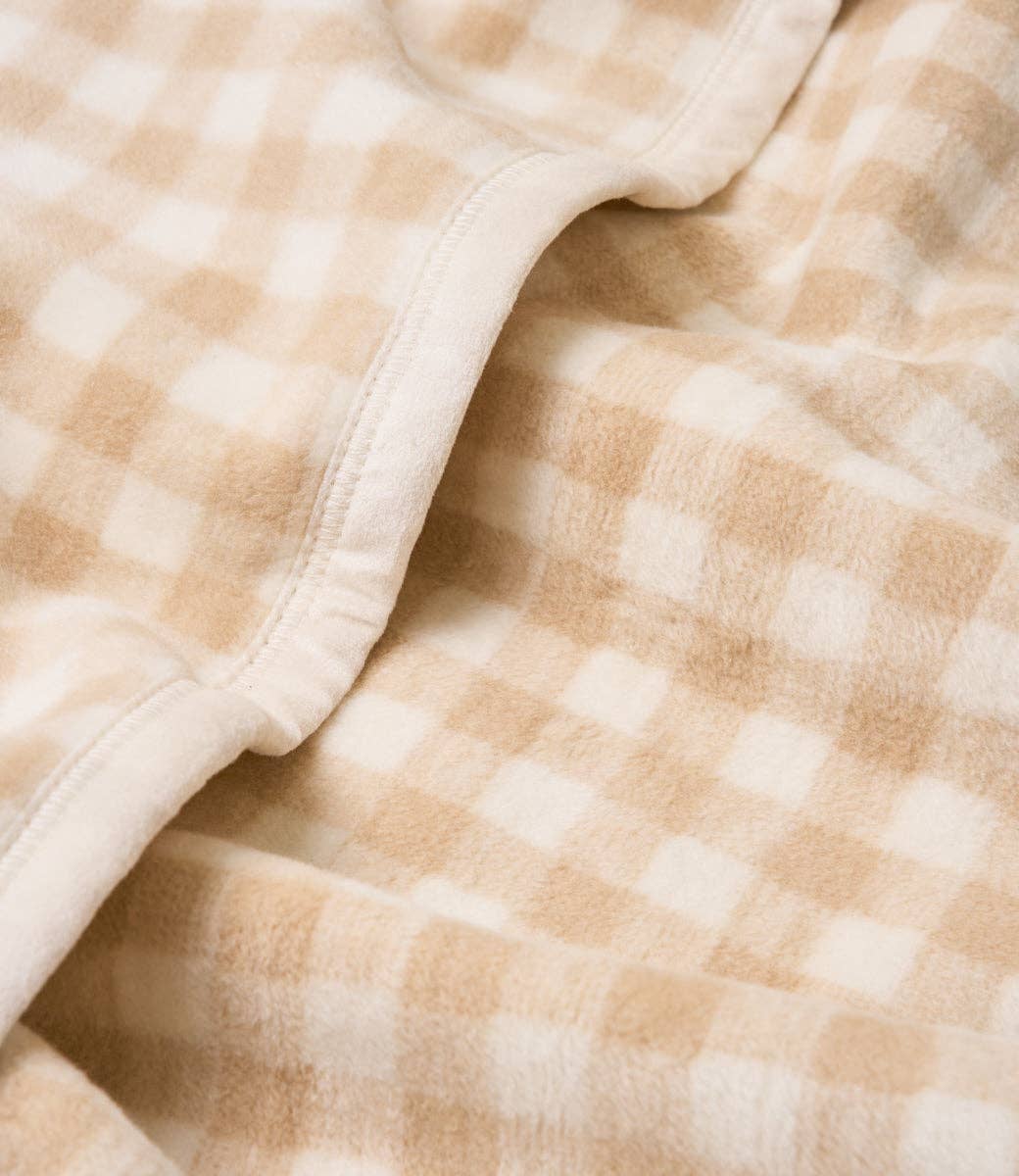 ChappyWrap Gingham Wheat Midi Blanket