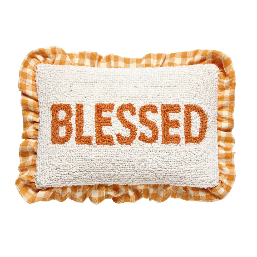 Peking Handicrafts Harvest "Blessed" Hook Pillow