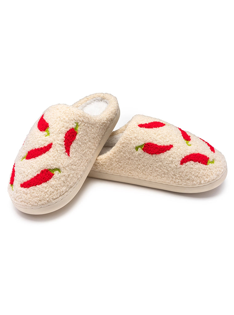 Living Royal Spicy Chili Peppers Slippers