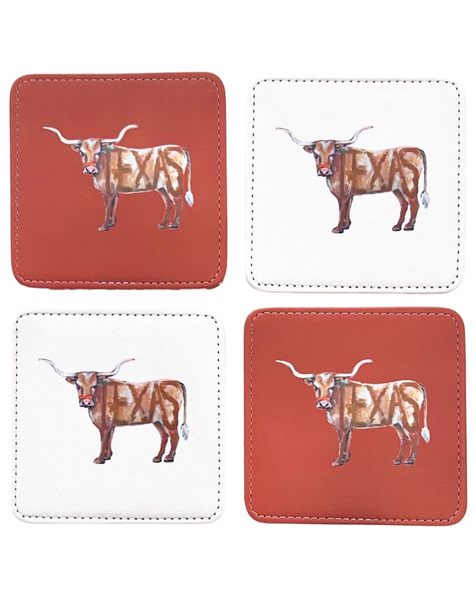 Game Day Longhorn Coaster Set