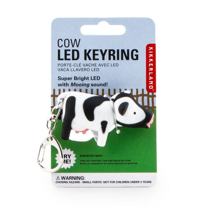 Kikkerland Cow Led Keychain