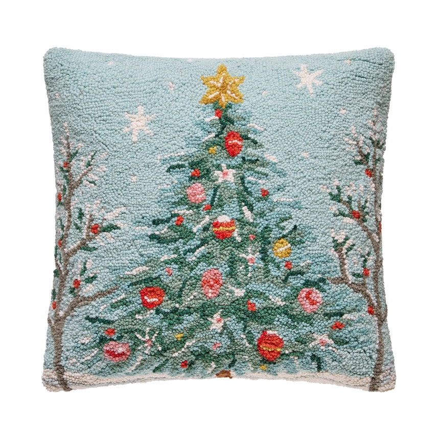 Peking Handicrafts Holiday Christmas Tree Hook Pillow