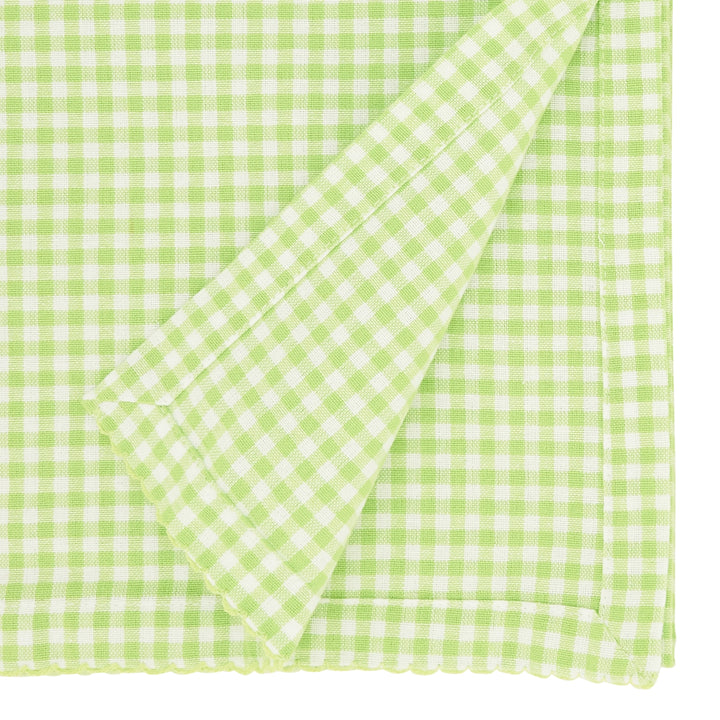 Green Traditional Gingham Table Runner