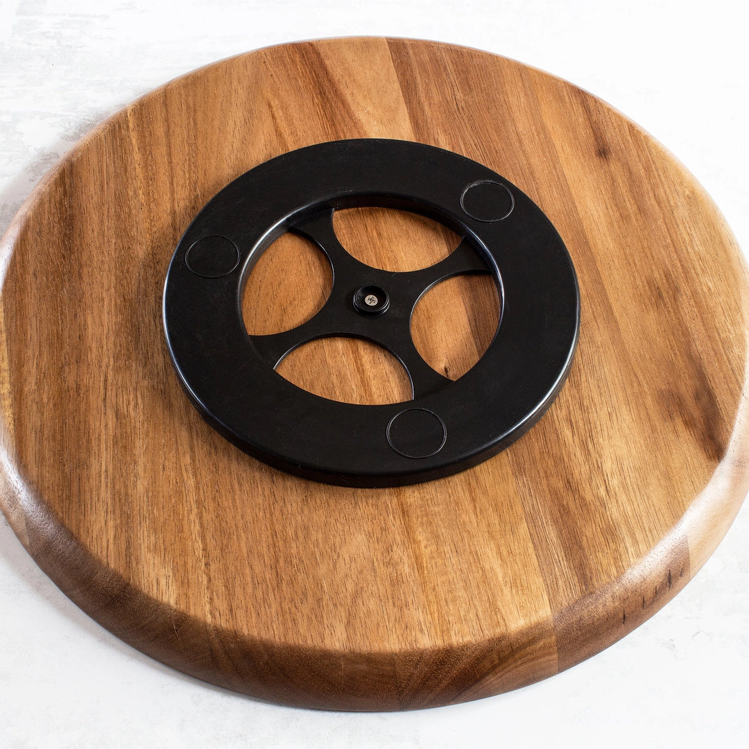Totally Bamboo Acacia Wood Lazy Susan Turntable