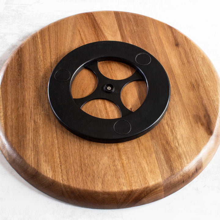 Totally Bamboo Acacia Wood Lazy Susan Turntable