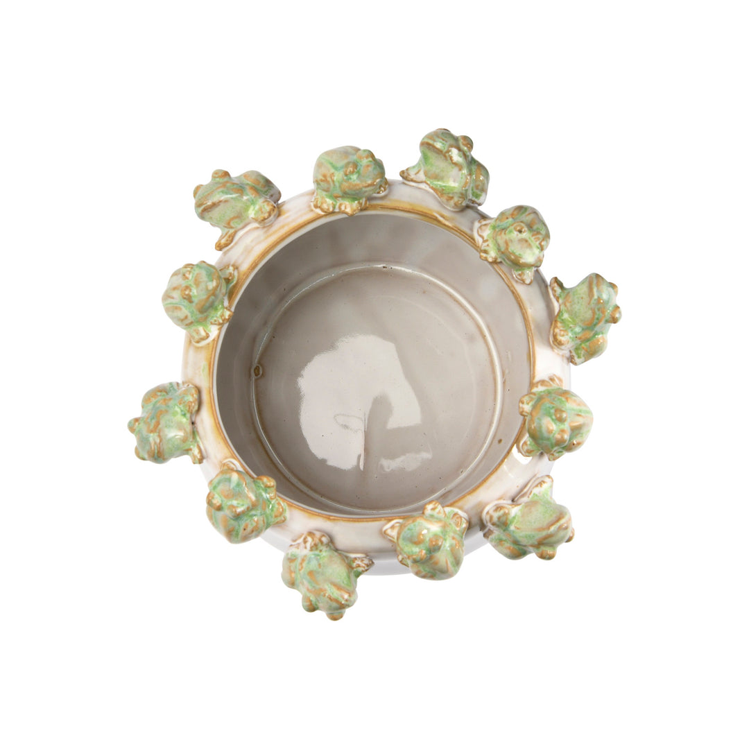 Frog Stoneware Planter