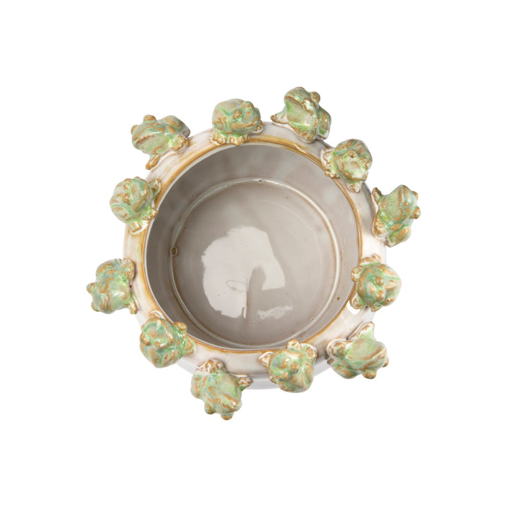 Frog Stoneware Planter