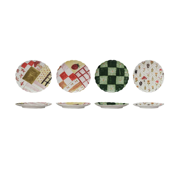 Hand-Painted Scalloped Plate