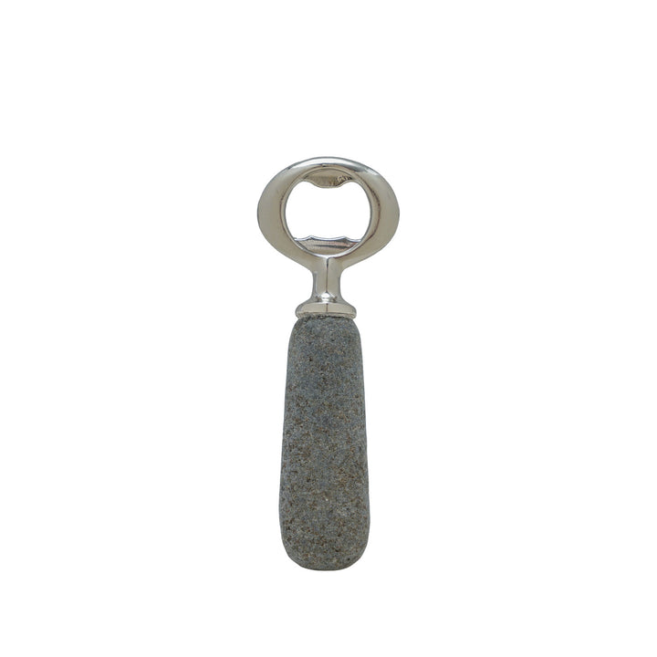 Stainless Steel & Stone Bottle Opener