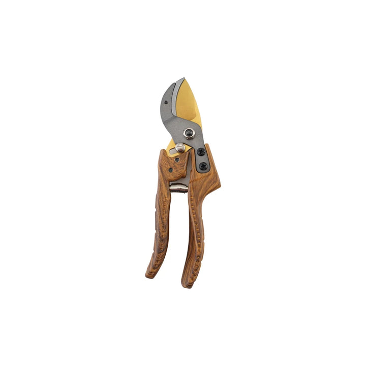 Aluminum & Stainless Steel Gardening Pruning Shears with Wood Finish Handle