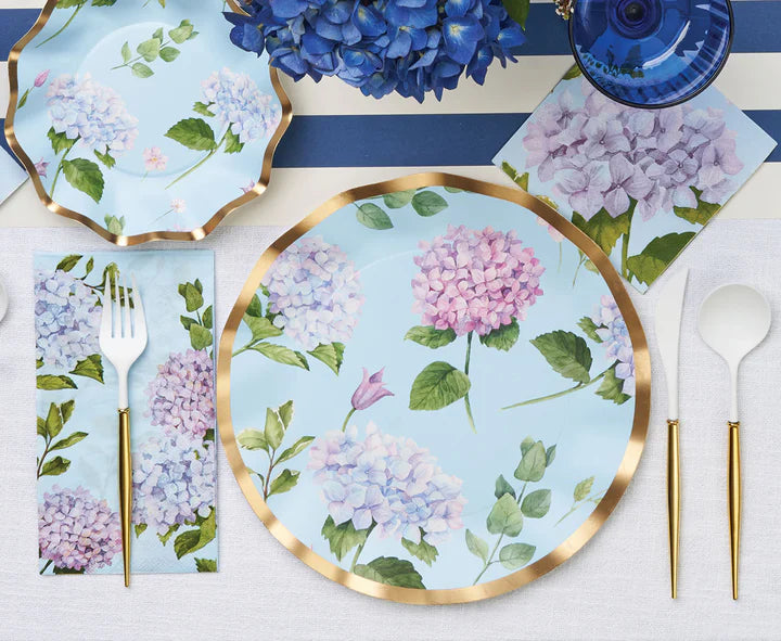 Sophistiplate Hydrangea Paper Dinner Plate