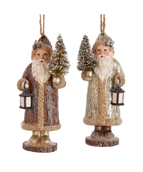 Rustic Glam Belsnickel Santa Ornament - Assorted