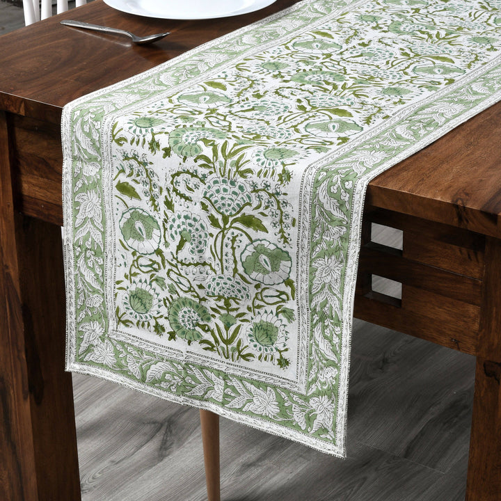Cotton Print Club Cotton Block Print Table Runner