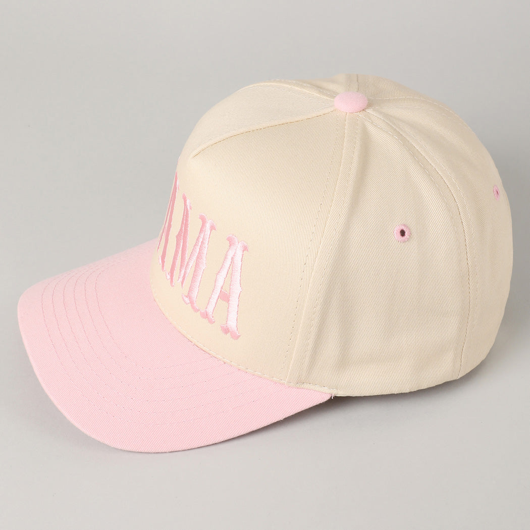 Fashion City "MAMA" Typographic Design Embroidery Baseball Cap