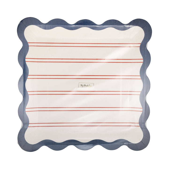 My Mind’s Eye Red Stripes Paper Plate