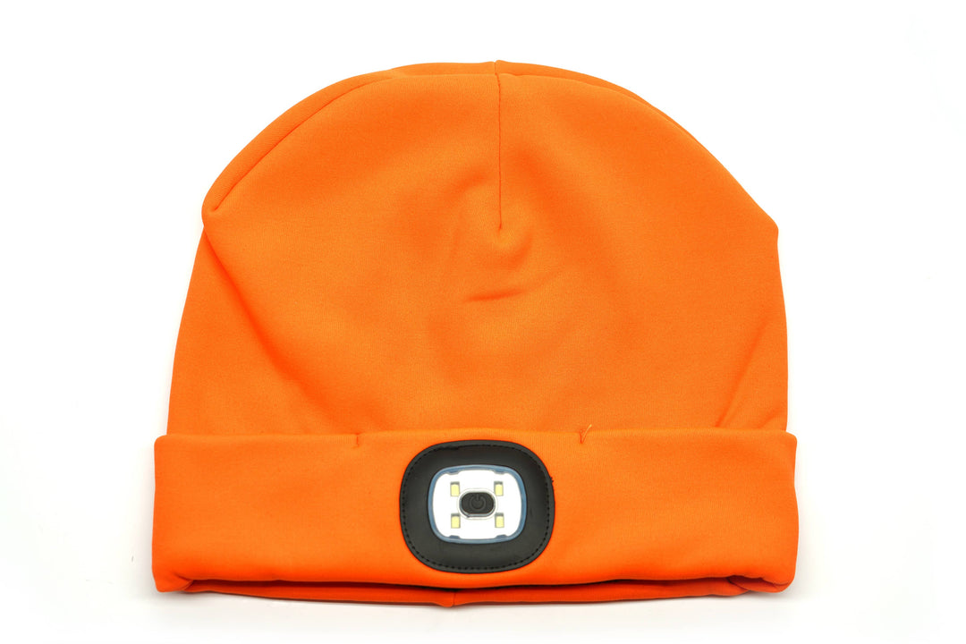 Orange Night Scope Sportsman Rechargeable LED Beanie
