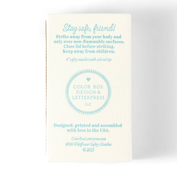 Color Box Design Wild Flower Safety Matches