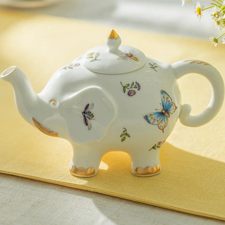 Summer Garden Elephant Teapot