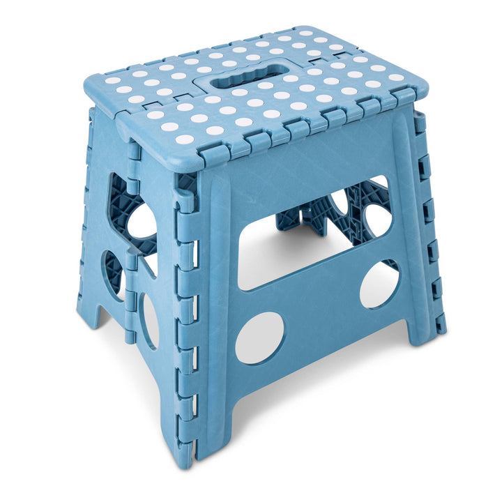 Core Home Faded Denim Foldable Step Stool