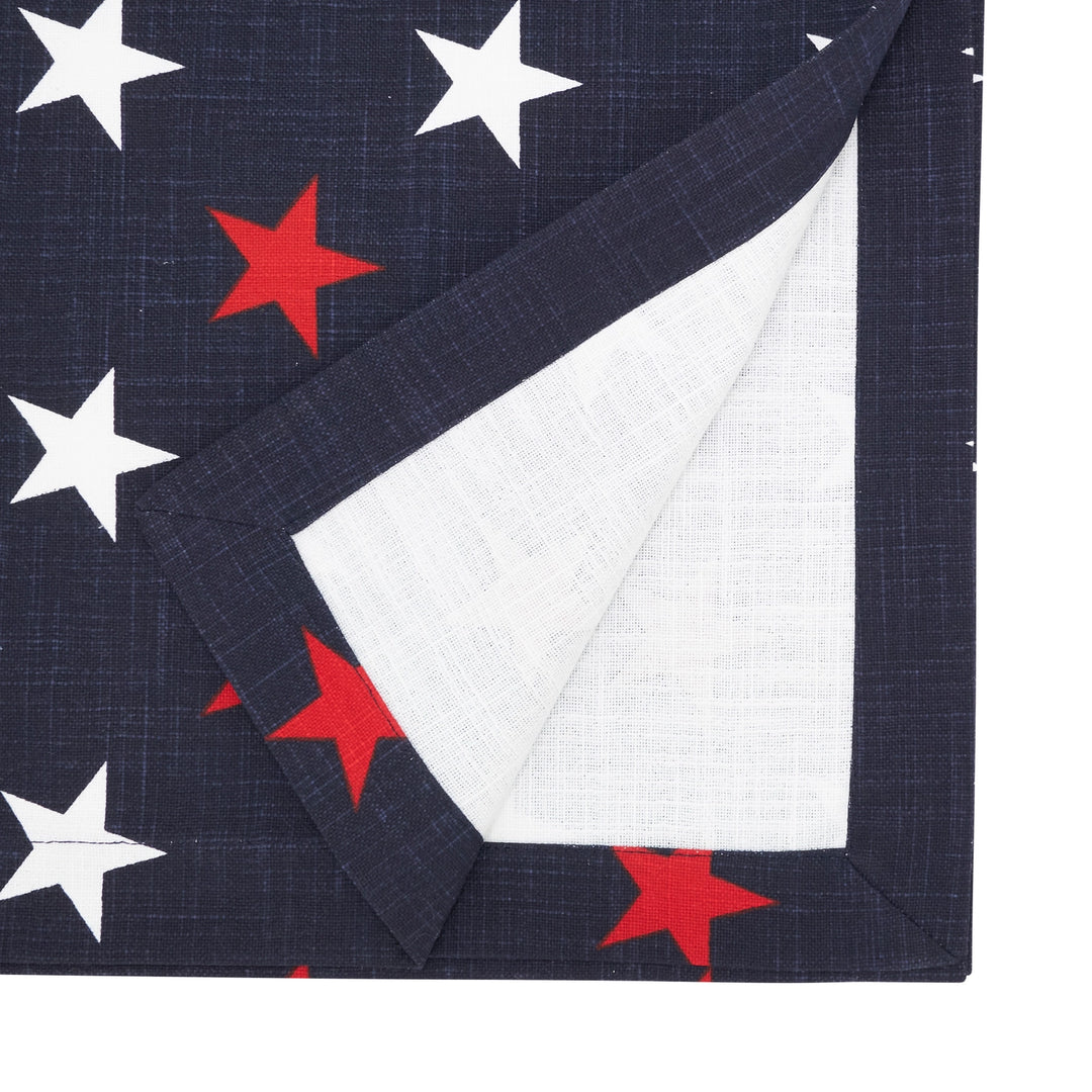 Patriotic Americana Stars Table Runner