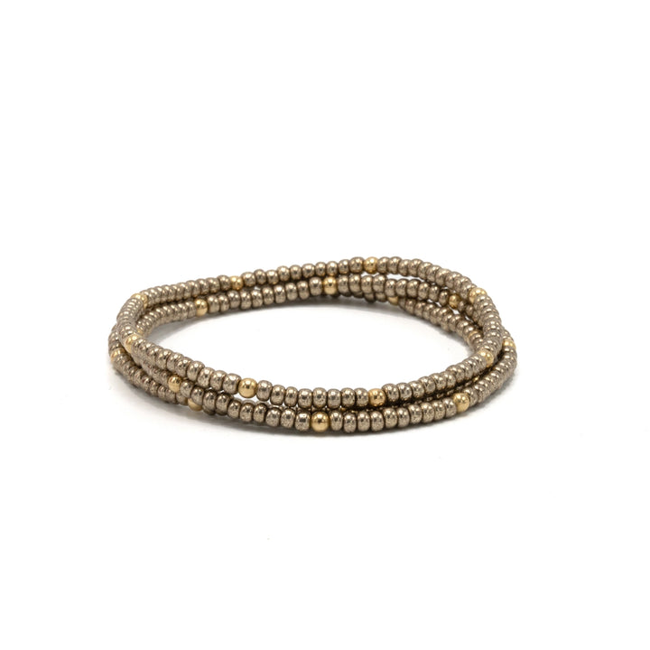 Erin Gray Og Classic Bracelet Stack in Bronze + Gold Filled