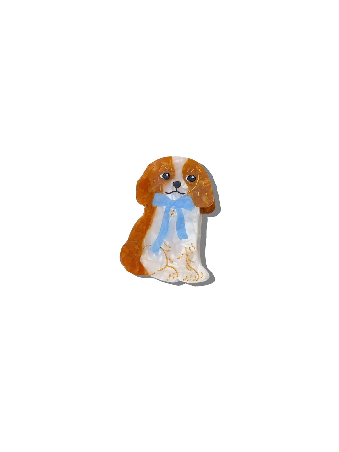 Solar Eclipse Hand-Painted King Charles Claw Hair Clip