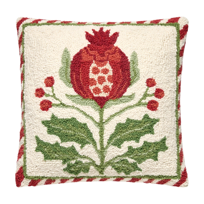 Peking Handicrafts Holiday Mughal Pomegranate Hook Pillow
