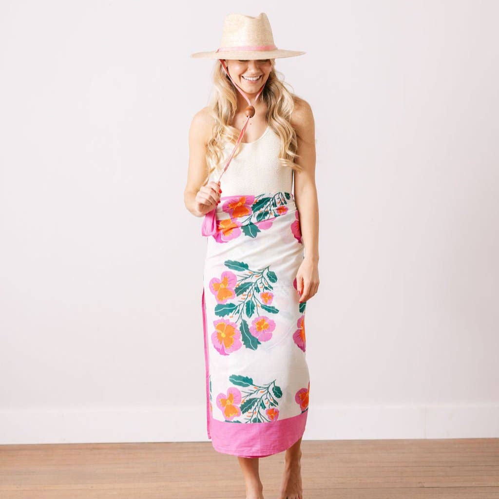 Sunshine Tienda Pink Flower Sarong