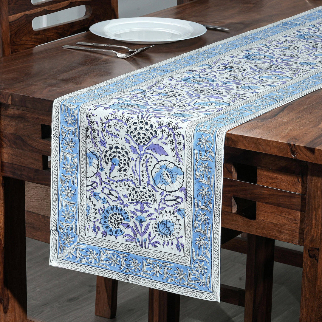 Cotton Print Club Cotton Block Print Table Runner