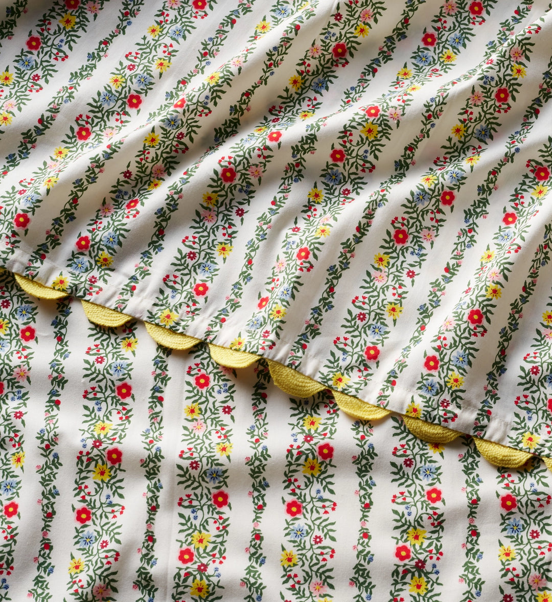 Rifle Paper Co. Rosette Stripe Cotton Tablecloth