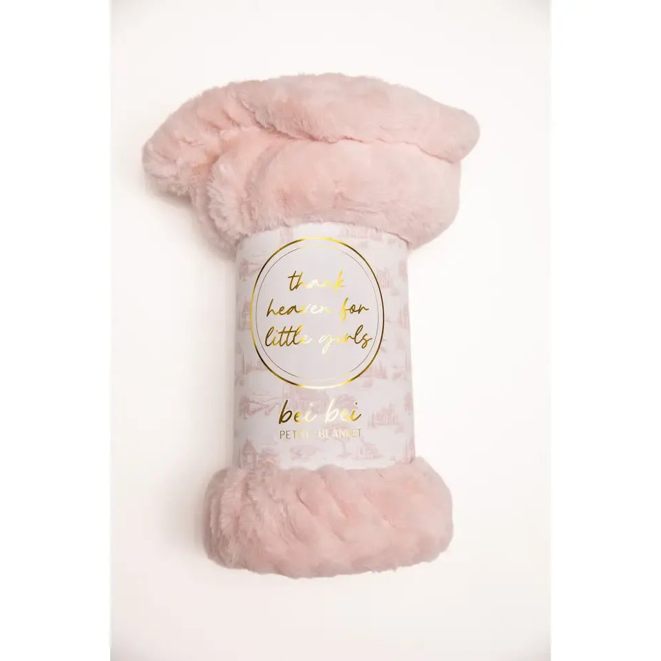 Bei Bei Thank Heaven for Little Girls Faux Fur Blanket