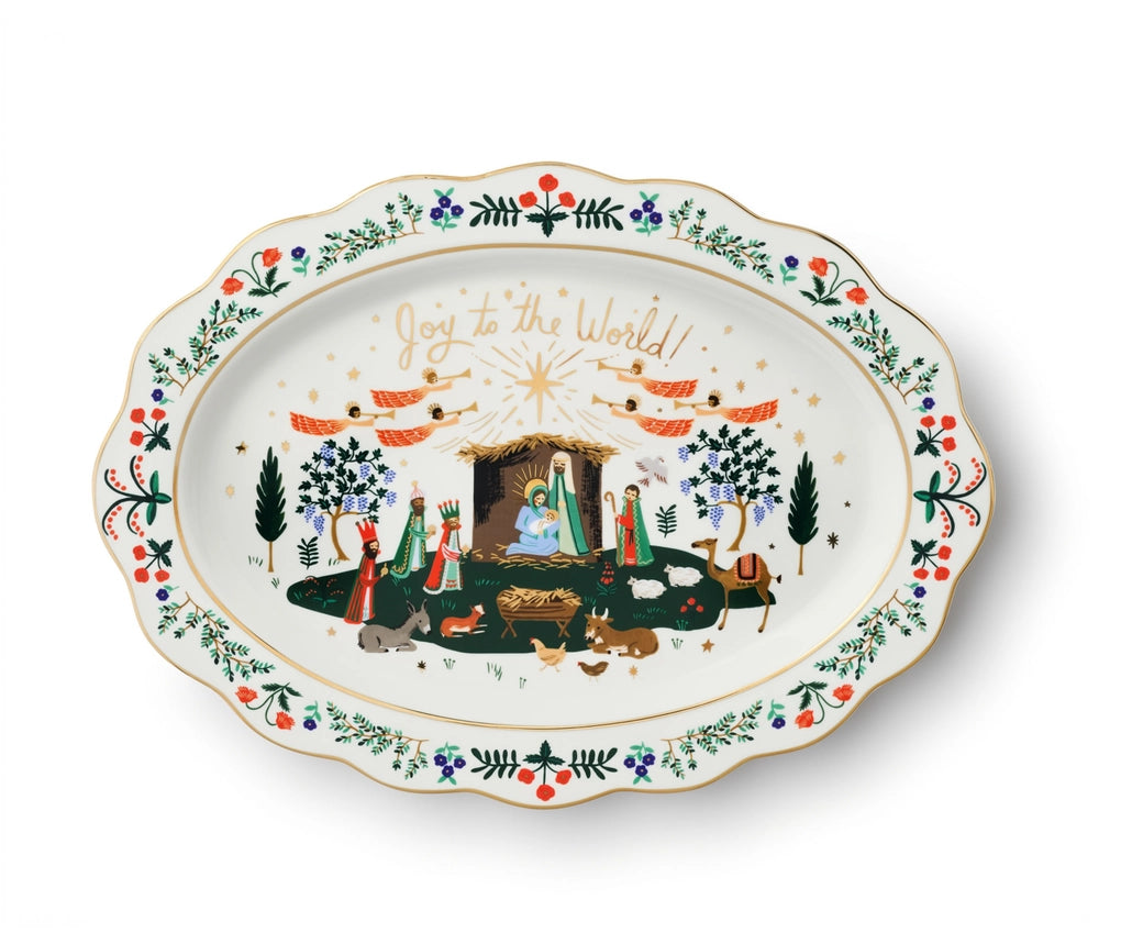 Rifle Paper Co. Nativity Large Porcelain Serving Platter