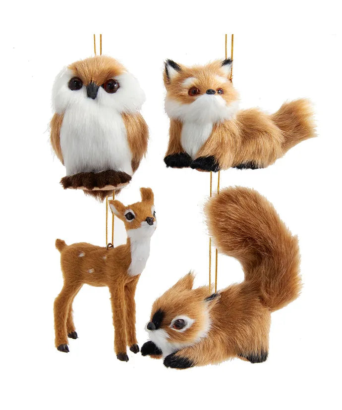 Kurt Adler Furry Forest Animal Ornament