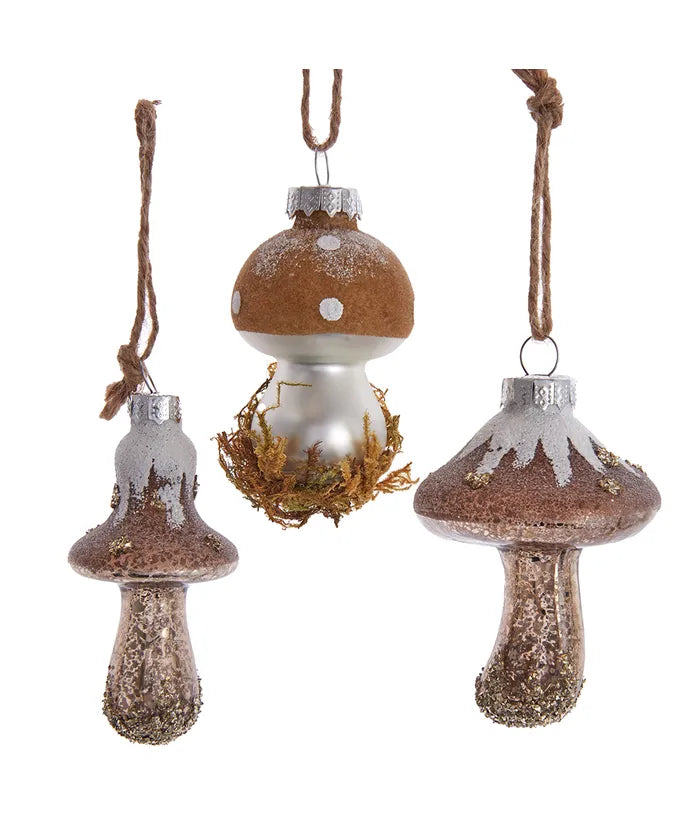 Kurt Adler Rustic Mushroom Ornament