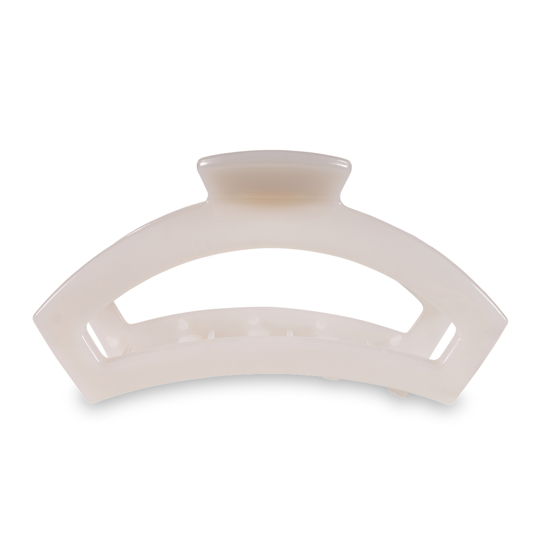 TELETIES Open Hair Clip Coconut White