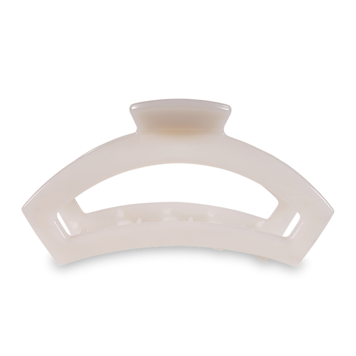 TELETIES Open Hair Clip Coconut White