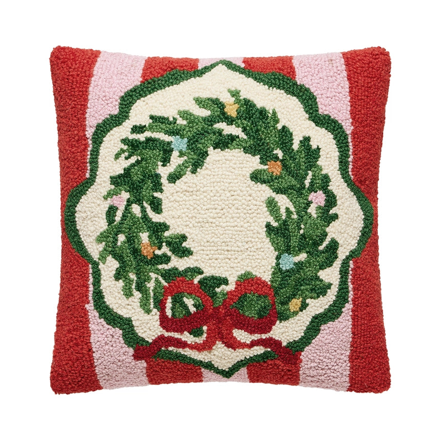 Pecking Handicrafts Holiday Frames Wreath Hook Pillow