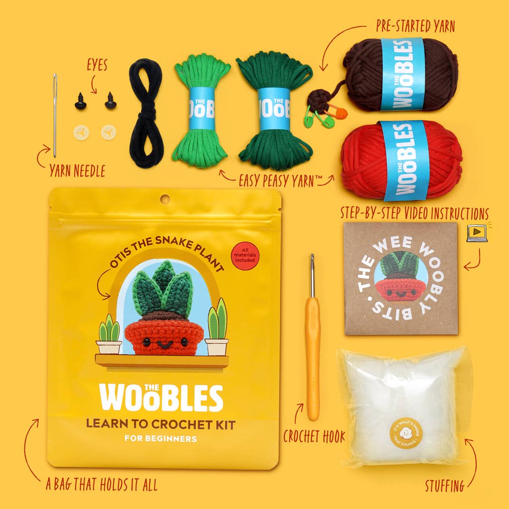 The Woobles Otis the Snake Plant Crochet Kit