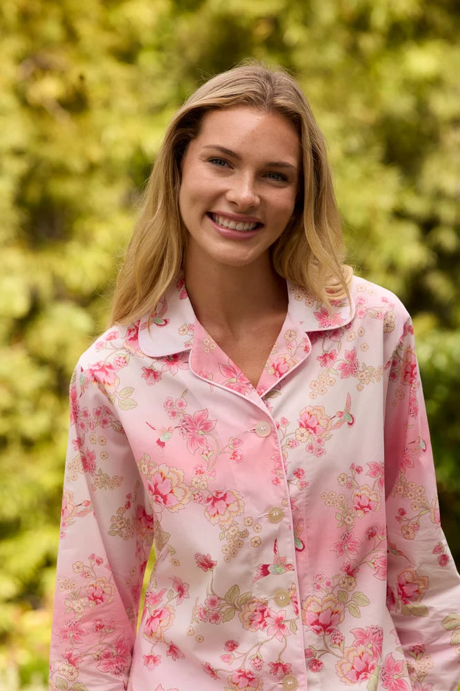The Cat's Pajamas Wing & Bloom Luxe Pima Long-Sleeved Pajama Set