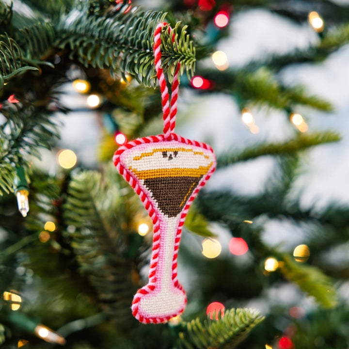 Furbish Studio Espresso Martini Needlepoint Icon Ornament