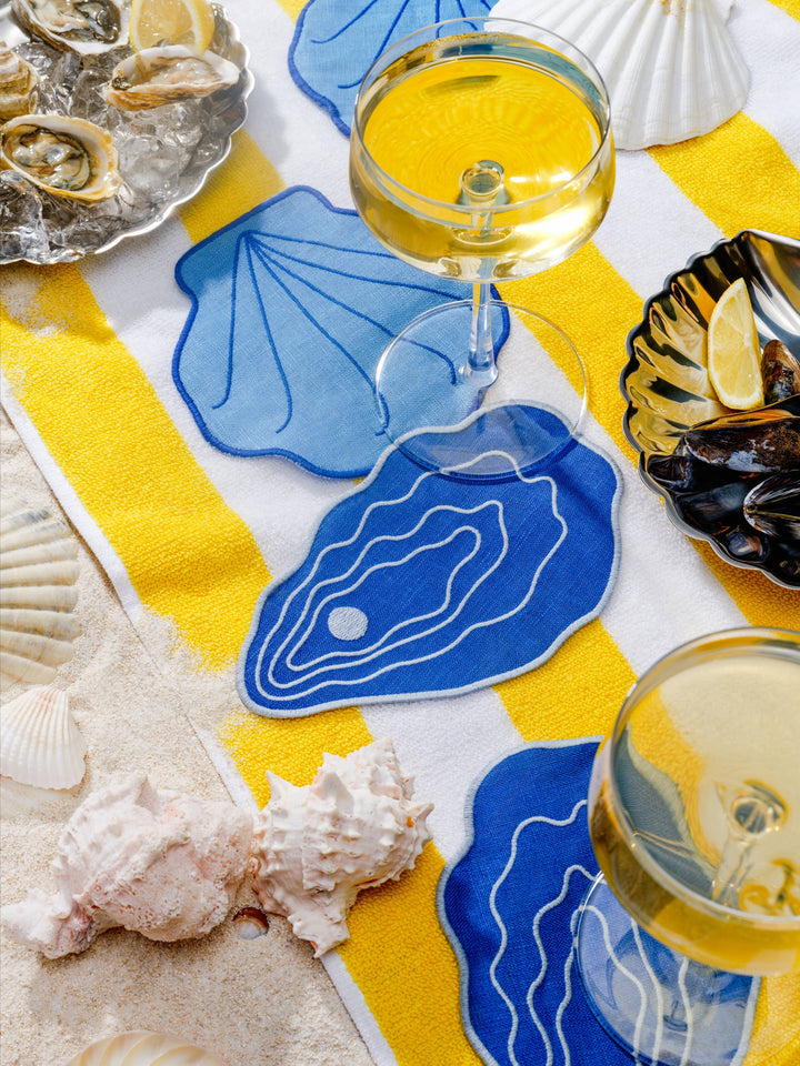 Piecework Puzzles Shell Cocktail Napkins Set Of 4