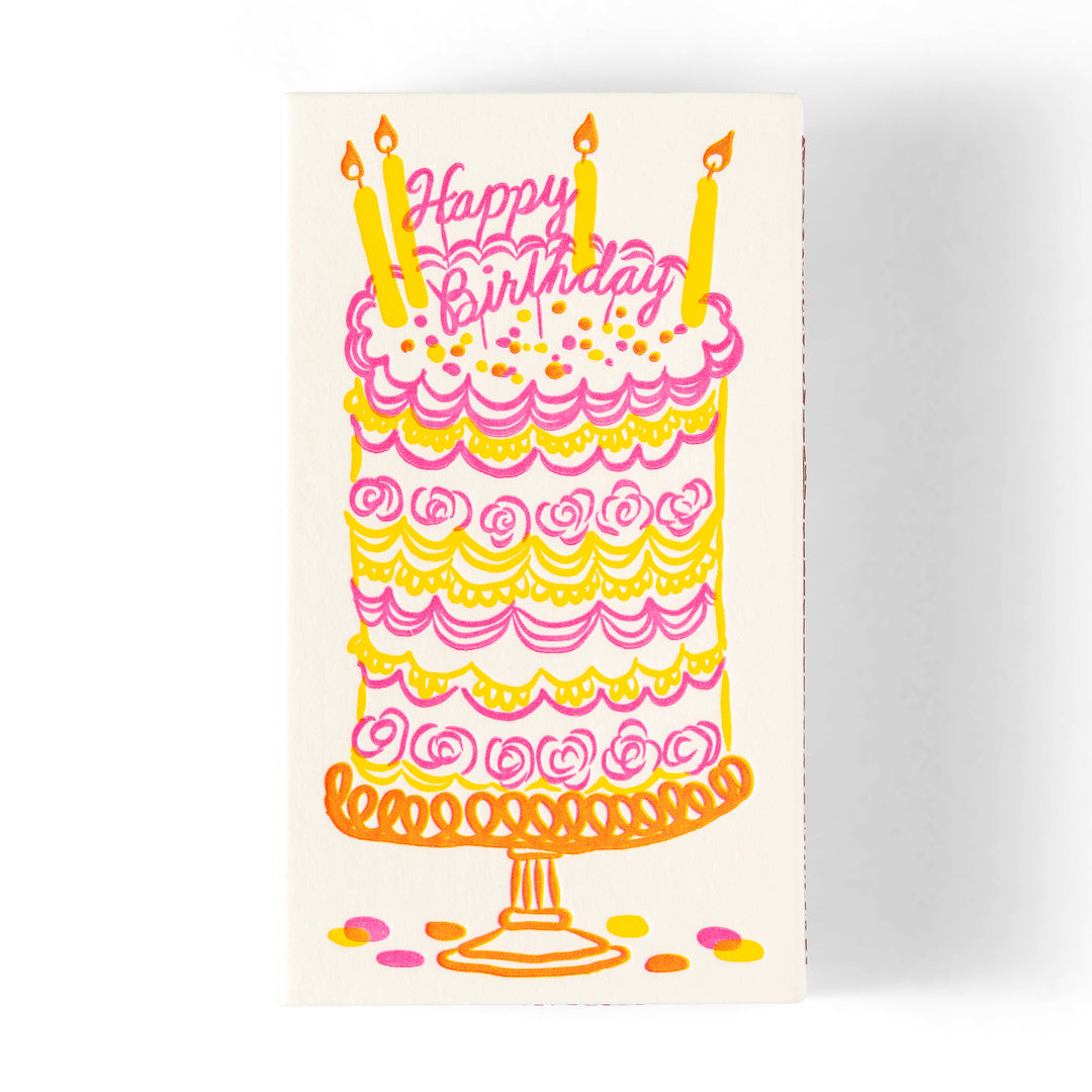Color Box Design Birthday Cake Safety Matches