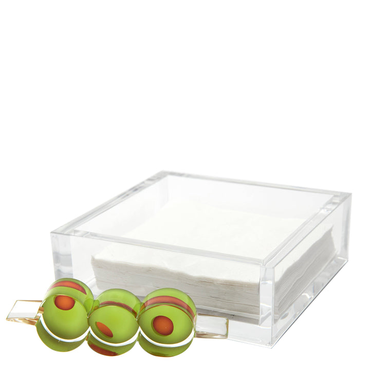 Tara Wilson Designs Olives Acrylic Cocktail Napkin Holder