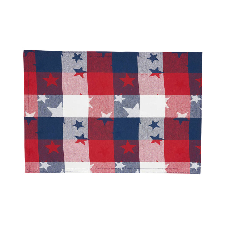Patriotic Stars & Checkered Placemat