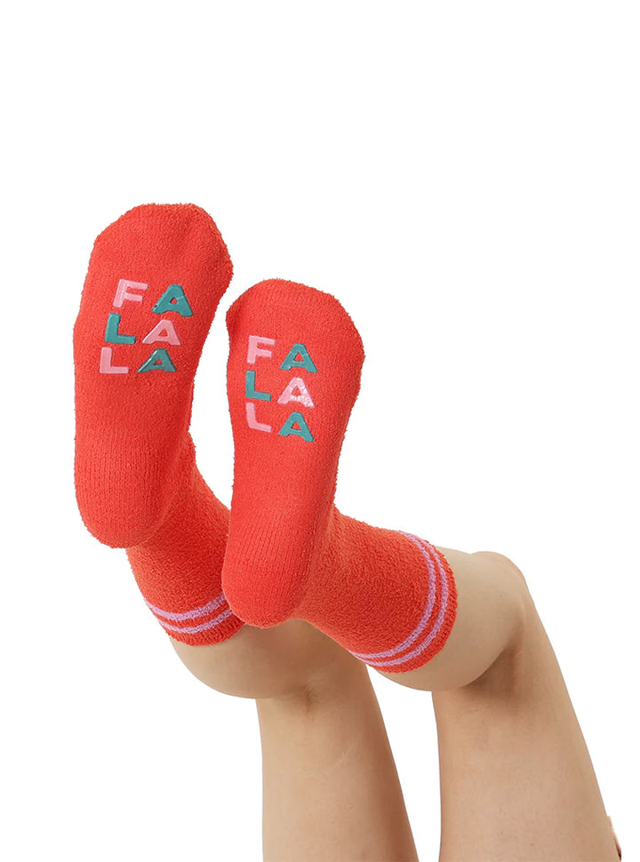 Living Royal Crew Socks Fa La La Fuzzy