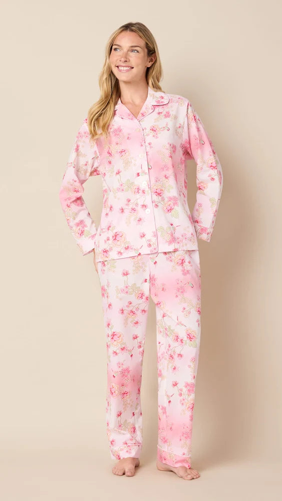 The Cat's Pajamas Wing & Bloom Luxe Pima Long-Sleeved Pajama Set