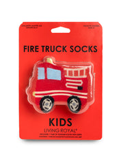 Kid's Firetruck Socks in 3D Package