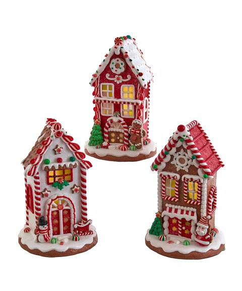 Red and White Gingerbread House - Assorted