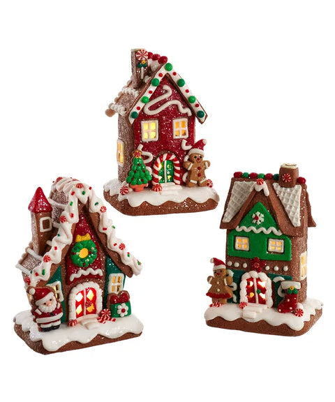 Gingerbread House With Santa - Assorted